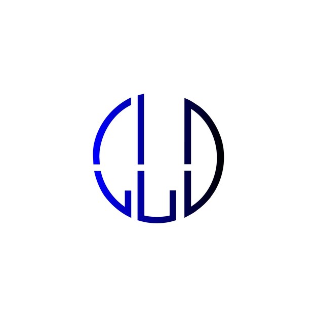 Diseño inicial de logotipo de monograma de espacio negativo minimalista moderno y atemporal