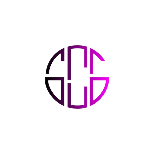Diseño inicial de logotipo de monograma de espacio negativo minimalista moderno y atemporal