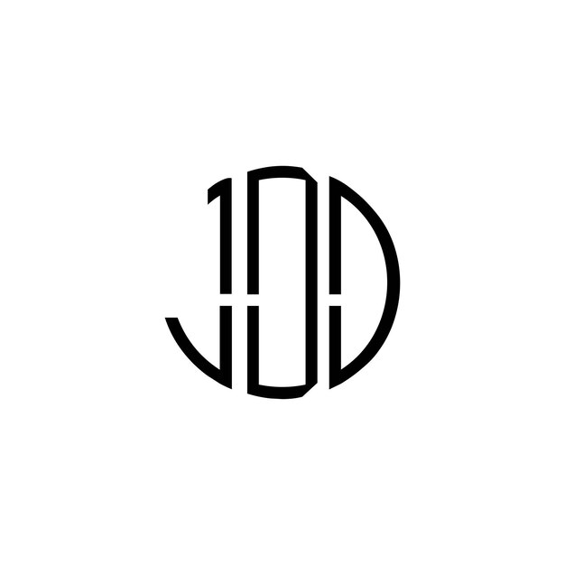 Diseño inicial de logotipo de monograma de espacio negativo minimalista moderno y atemporal