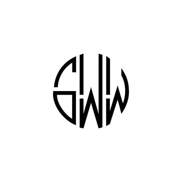 Diseño inicial de logotipo de monograma de espacio negativo minimalista moderno y atemporal