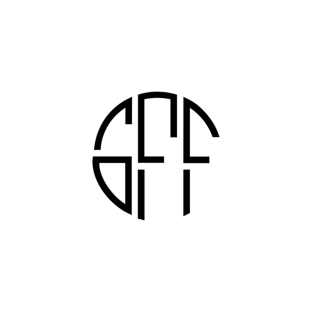 Diseño inicial de logotipo de monograma de espacio negativo minimalista moderno y atemporal