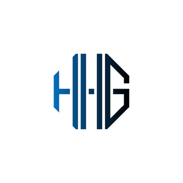 Diseño inicial de logotipo de monograma de espacio negativo minimalista moderno y atemporal