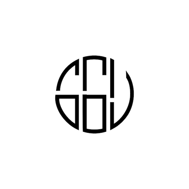 Diseño inicial de logotipo de monograma de espacio negativo minimalista moderno y atemporal