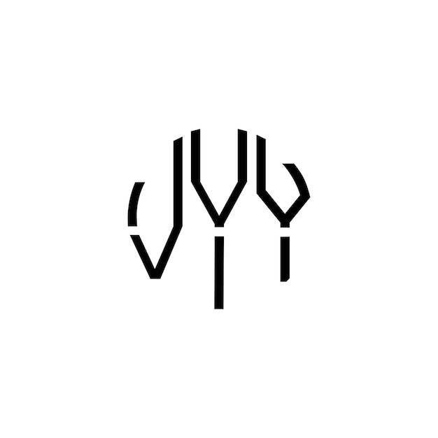 Diseño inicial de logotipo de monograma de espacio negativo minimalista moderno y atemporal