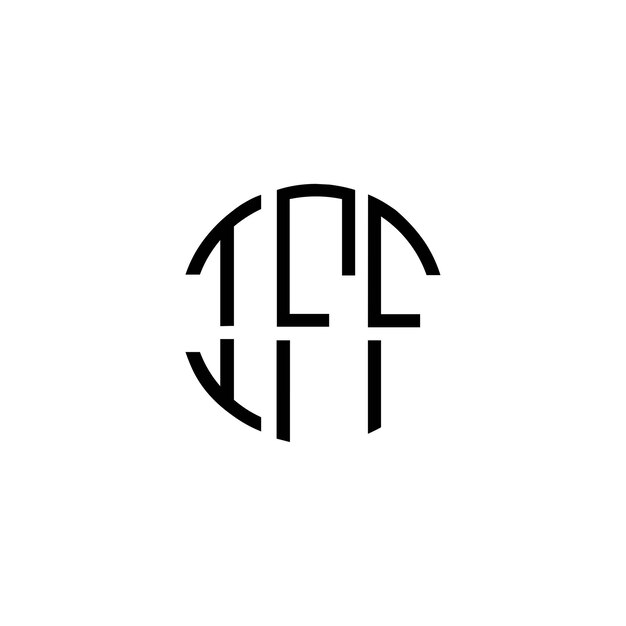 Diseño inicial de logotipo de monograma de espacio negativo minimalista moderno y atemporal