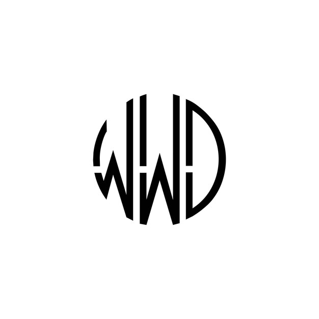 Diseño inicial de logotipo de monograma de espacio negativo minimalista moderno y atemporal