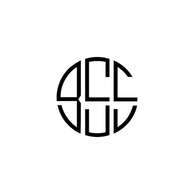 Diseño inicial de logotipo de monograma de espacio negativo minimalista moderno y atemporal