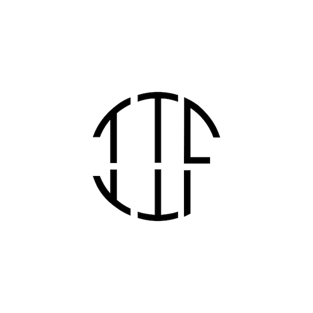 Diseño inicial de logotipo de monograma de espacio negativo minimalista moderno y atemporal
