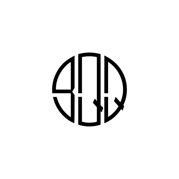 Diseño inicial de logotipo de monograma de espacio negativo minimalista moderno y atemporal