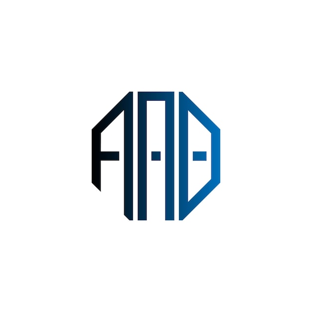 Diseño inicial de logotipo de monograma de espacio negativo minimalista moderno y atemporal
