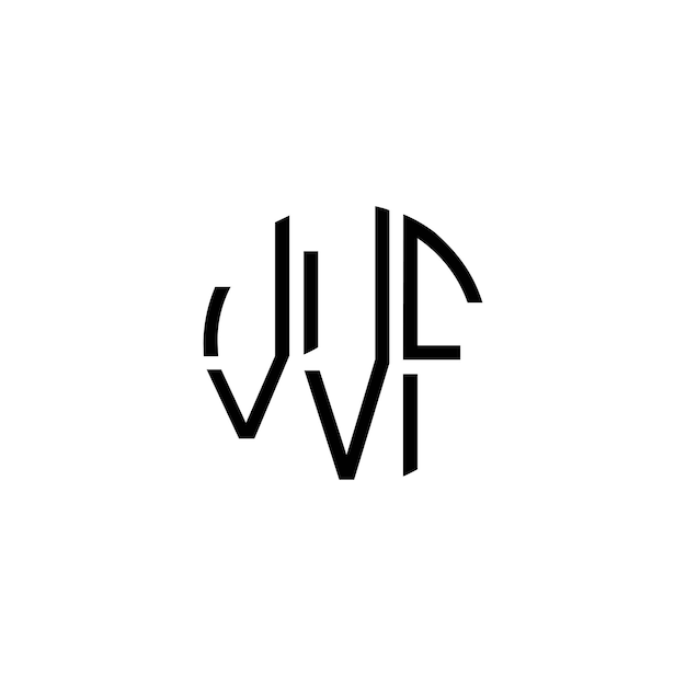 Diseño inicial de logotipo de monograma de espacio negativo minimalista moderno y atemporal