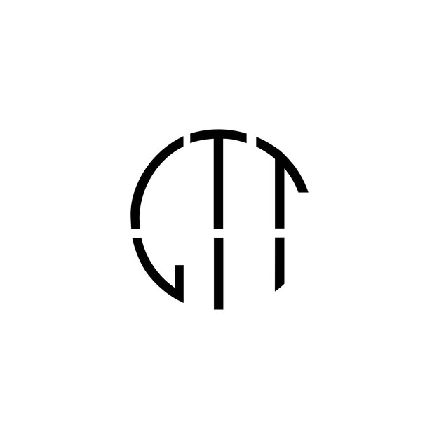 Diseño inicial de logotipo de monograma de espacio negativo minimalista moderno y atemporal