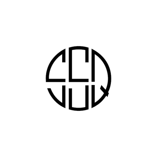 Diseño inicial de logotipo de monograma de espacio negativo minimalista moderno y atemporal