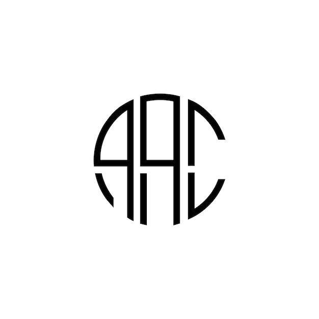 Diseño inicial de logotipo de monograma de espacio negativo minimalista moderno y atemporal