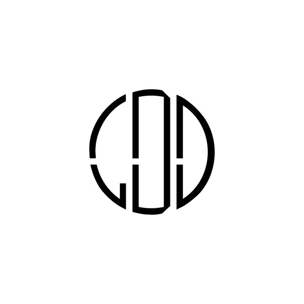 Diseño inicial de logotipo de monograma de espacio negativo minimalista moderno y atemporal