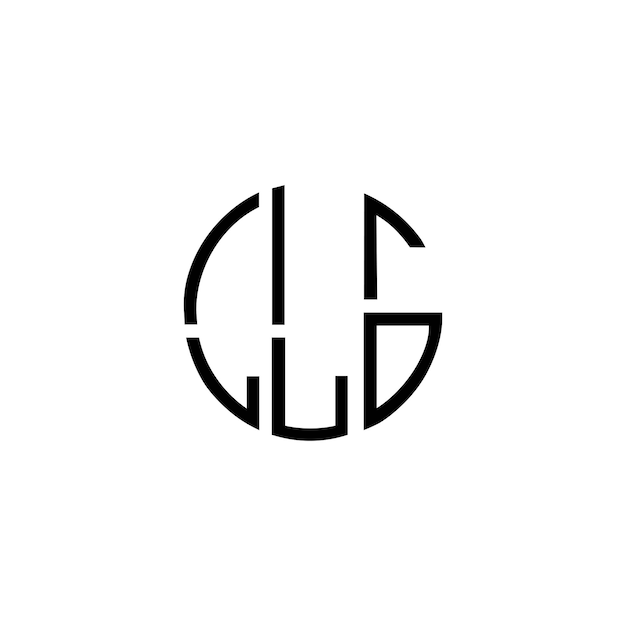 Diseño inicial de logotipo de monograma de espacio negativo minimalista moderno y atemporal