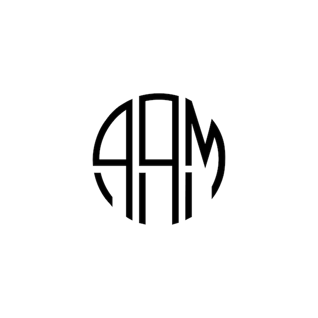 Diseño inicial de logotipo de monograma de espacio negativo minimalista moderno y atemporal