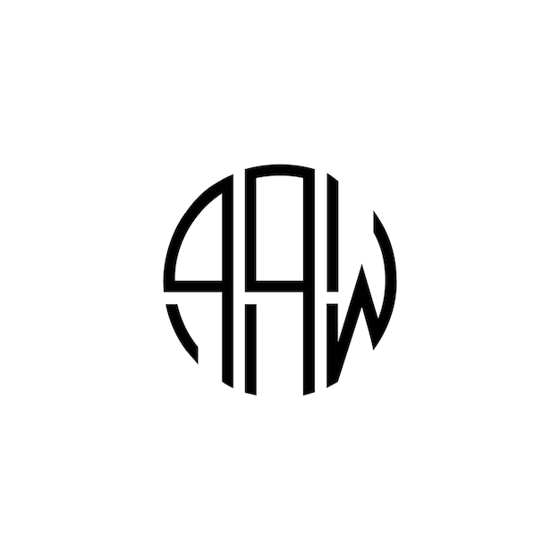 Diseño inicial de logotipo de monograma de espacio negativo minimalista moderno y atemporal