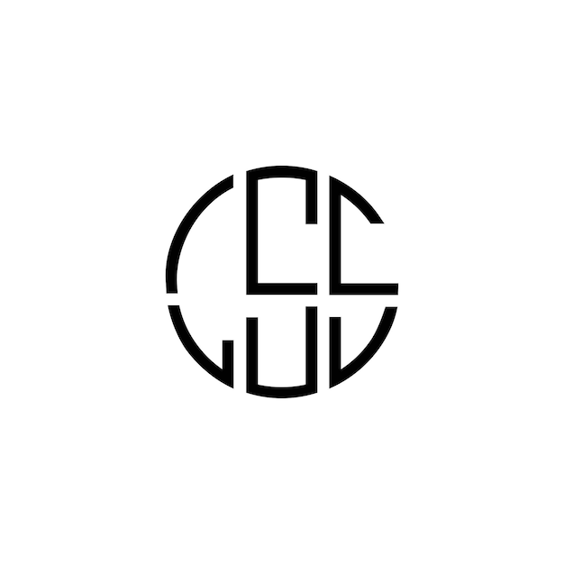 Diseño inicial de logotipo de monograma de espacio negativo minimalista moderno y atemporal