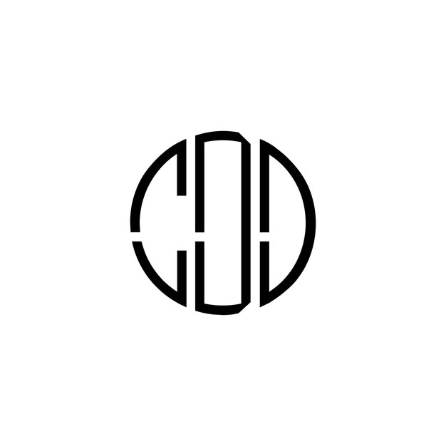 Diseño inicial de logotipo de monograma de espacio negativo minimalista moderno y atemporal