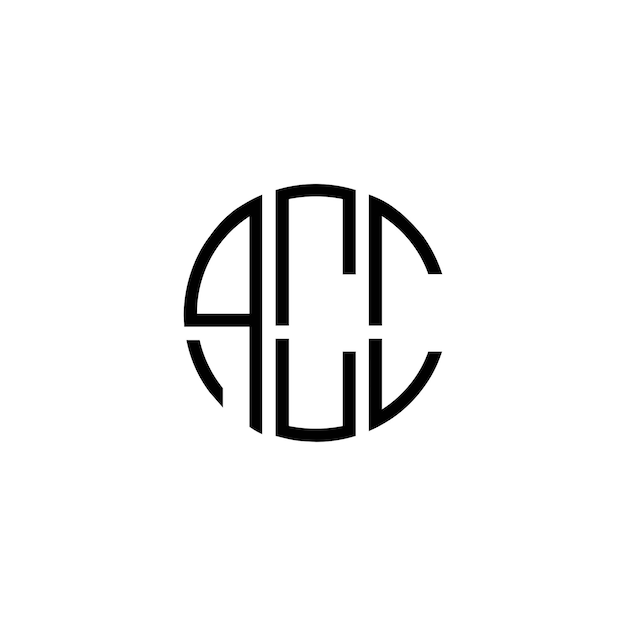 Diseño inicial de logotipo de monograma de espacio negativo minimalista moderno y atemporal