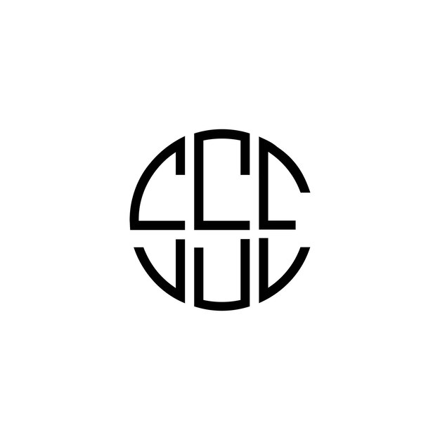 Diseño inicial de logotipo de monograma de espacio negativo minimalista moderno y atemporal