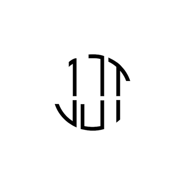 Diseño inicial de logotipo de monograma de espacio negativo minimalista moderno y atemporal