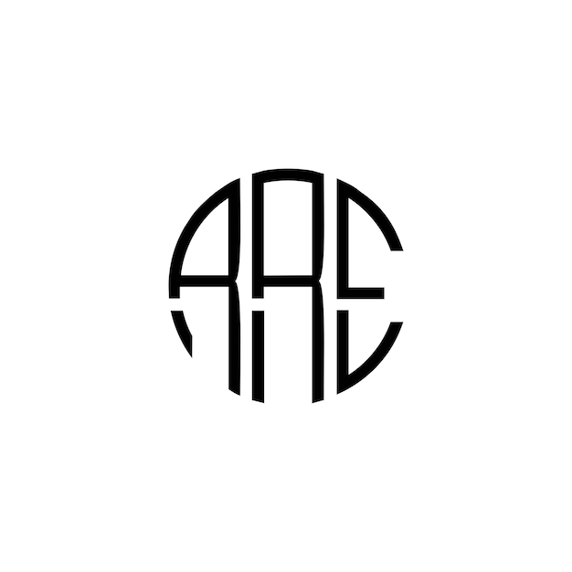 Diseño inicial de logotipo de monograma de espacio negativo minimalista moderno y atemporal