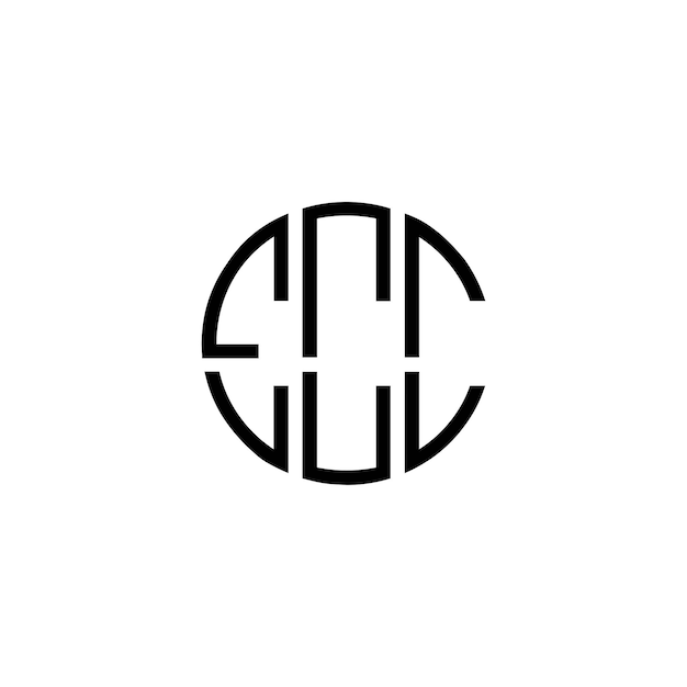 Diseño inicial de logotipo de monograma de espacio negativo minimalista moderno y atemporal