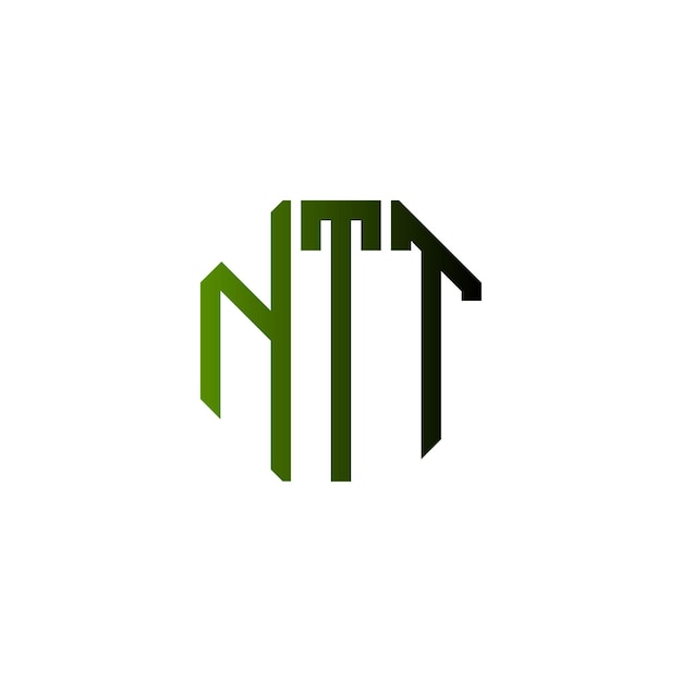 Diseño inicial de logotipo de monograma de espacio negativo minimalista moderno y atemporal