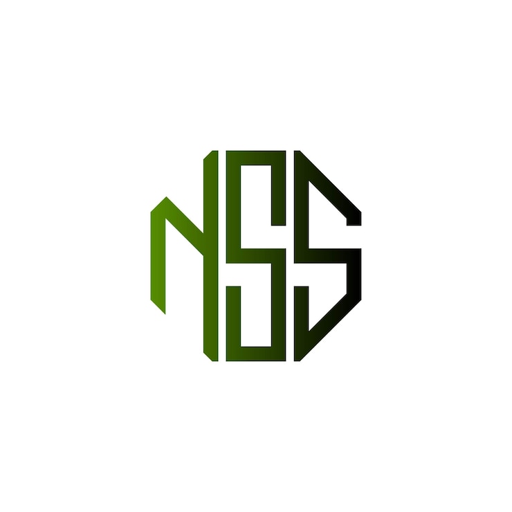 Vector diseño inicial de logotipo de monograma de espacio negativo minimalista moderno y atemporal