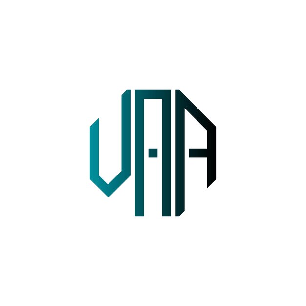Diseño inicial de logotipo de monograma de espacio negativo minimalista moderno y atemporal