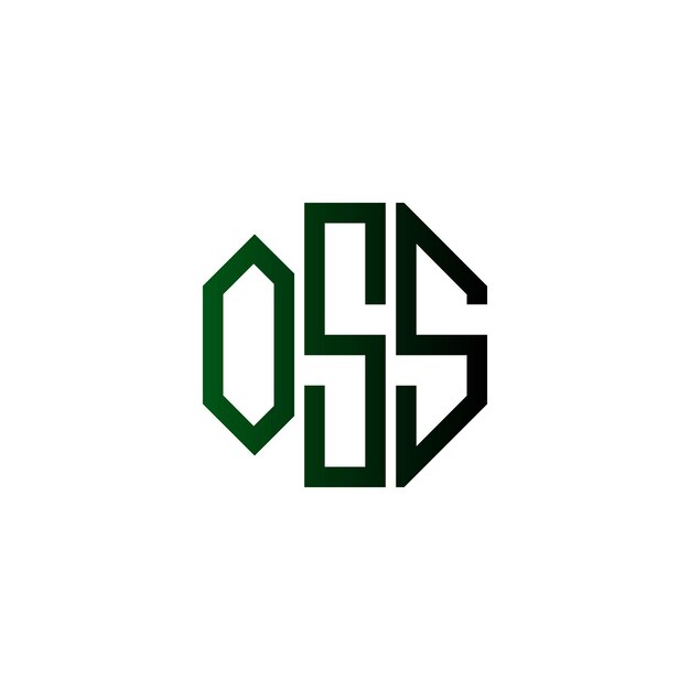 Diseño inicial de logotipo de monograma de espacio negativo minimalista moderno y atemporal
