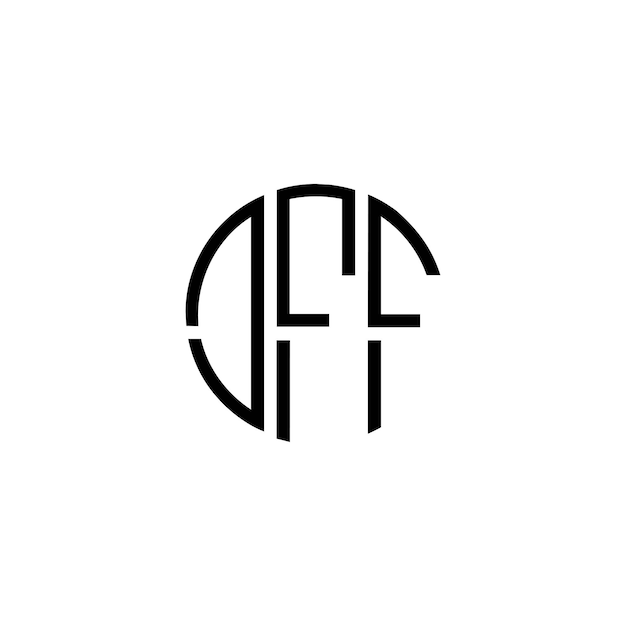 Diseño inicial de logotipo de monograma de espacio negativo minimalista moderno y atemporal