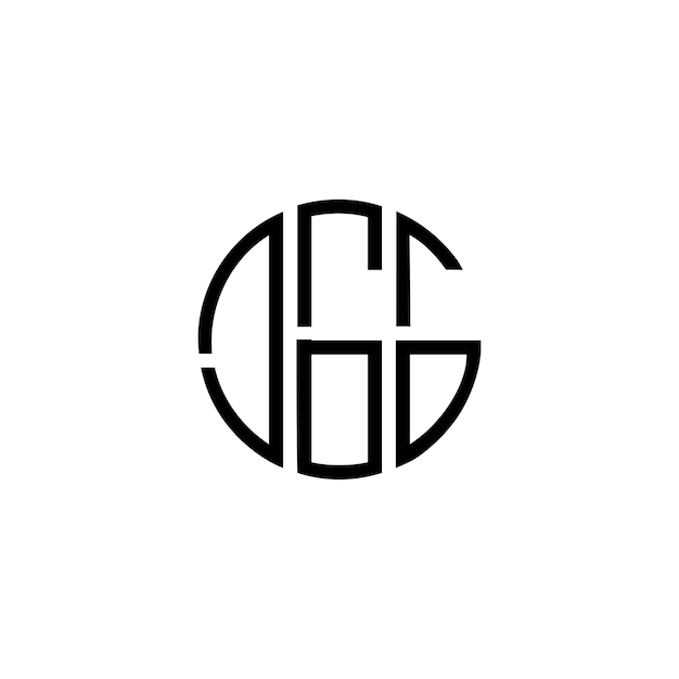 Diseño inicial de logotipo de monograma de espacio negativo minimalista moderno y atemporal