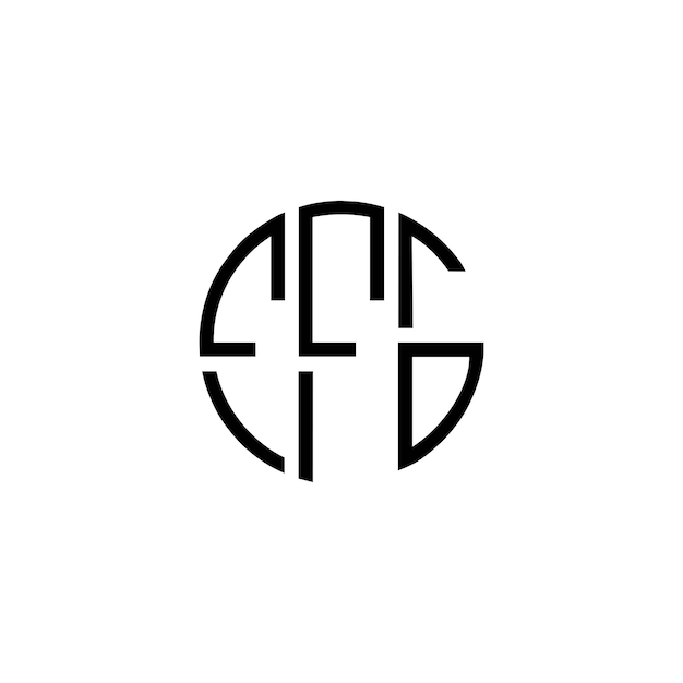 Diseño inicial de logotipo de monograma de espacio negativo minimalista moderno y atemporal