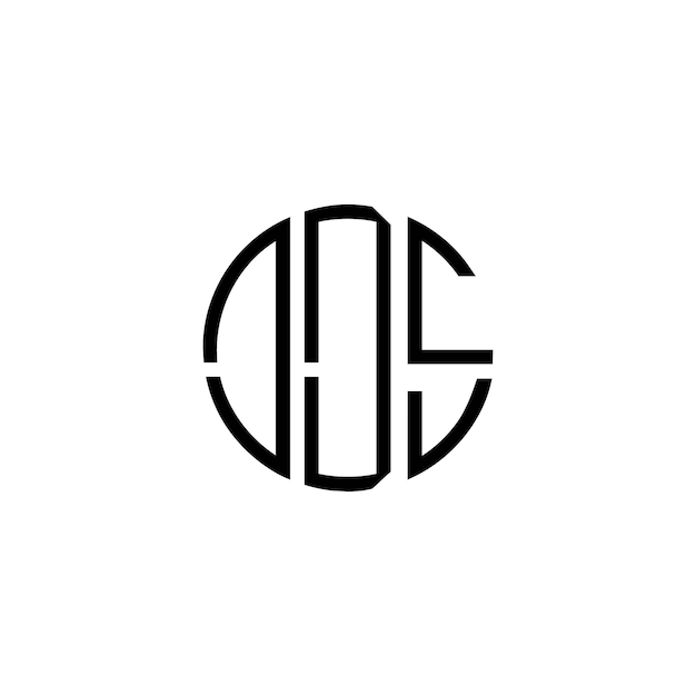 Diseño inicial de logotipo de monograma de espacio negativo minimalista moderno y atemporal