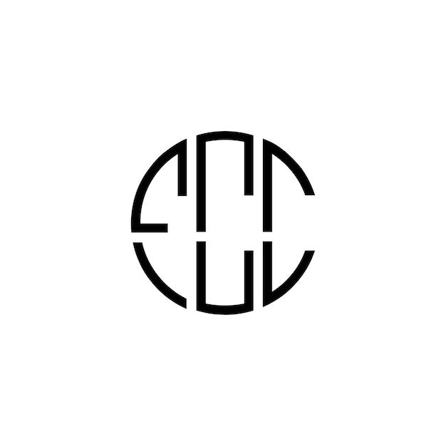 Diseño inicial de logotipo de monograma de espacio negativo minimalista moderno y atemporal