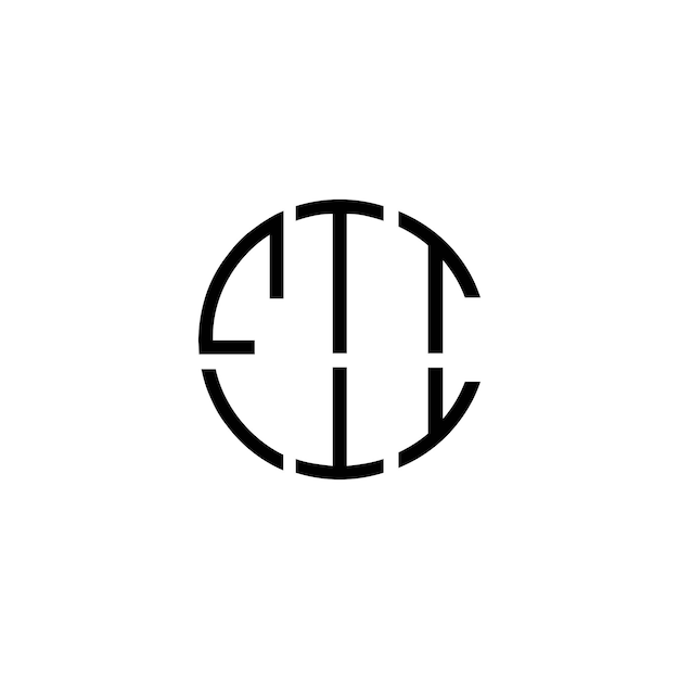 Diseño inicial de logotipo de monograma de espacio negativo minimalista moderno y atemporal