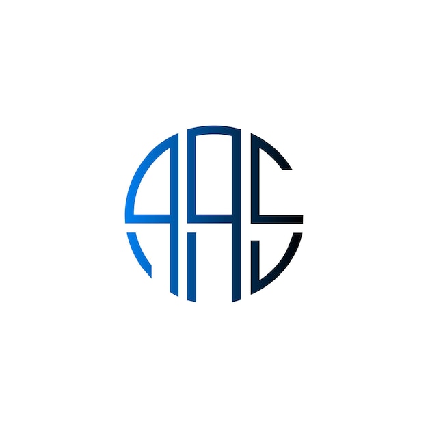 Diseño inicial de logotipo de monograma de espacio negativo minimalista moderno y atemporal