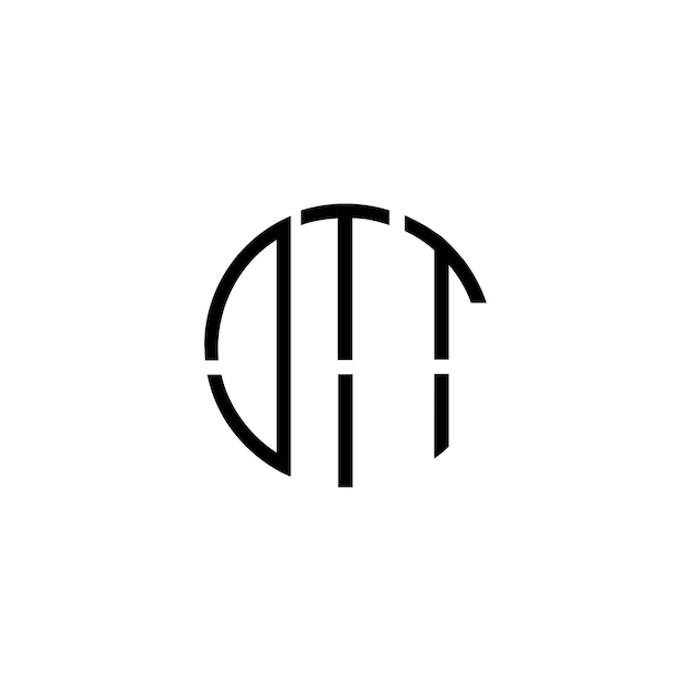 Diseño inicial de logotipo de monograma de espacio negativo minimalista moderno y atemporal