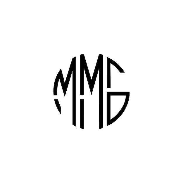 Diseño inicial de logotipo de monograma de espacio negativo minimalista moderno y atemporal