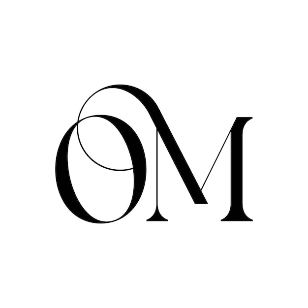 Diseño inicial de logotipo de monograma de espacio negativo minimalista moderno y atemporal