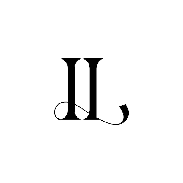 Diseño inicial de logotipo de monograma de espacio negativo minimalista moderno y atemporal