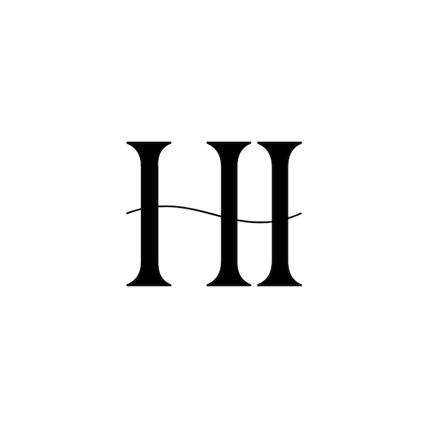 Diseño inicial de logotipo de monograma de espacio negativo minimalista moderno y atemporal