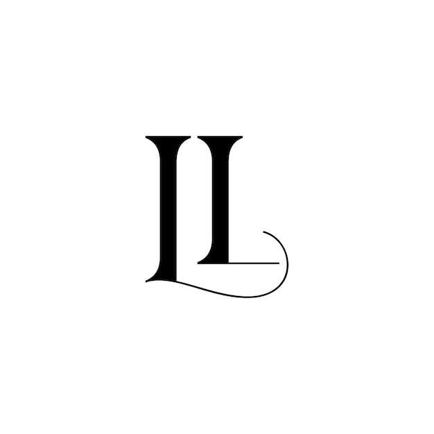 Diseño inicial de logotipo de monograma de espacio negativo minimalista moderno y atemporal