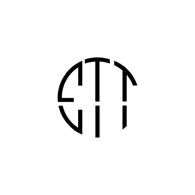 Diseño inicial de logotipo de monograma de espacio negativo minimalista moderno y atemporal