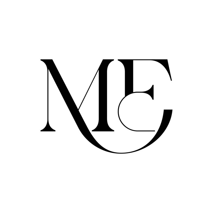 Diseño inicial de logotipo de monograma de espacio negativo minimalista moderno y atemporal