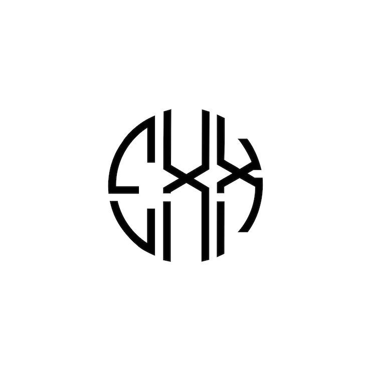 Vector diseño inicial de logotipo de monograma de espacio negativo minimalista moderno y atemporal