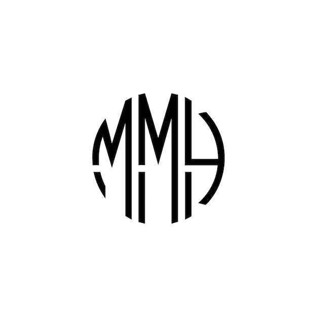 Diseño inicial de logotipo de monograma de espacio negativo minimalista moderno y atemporal